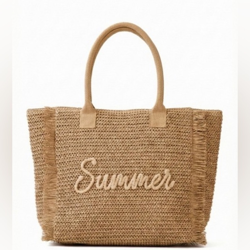 Summer Beach Tote Bag - Tan